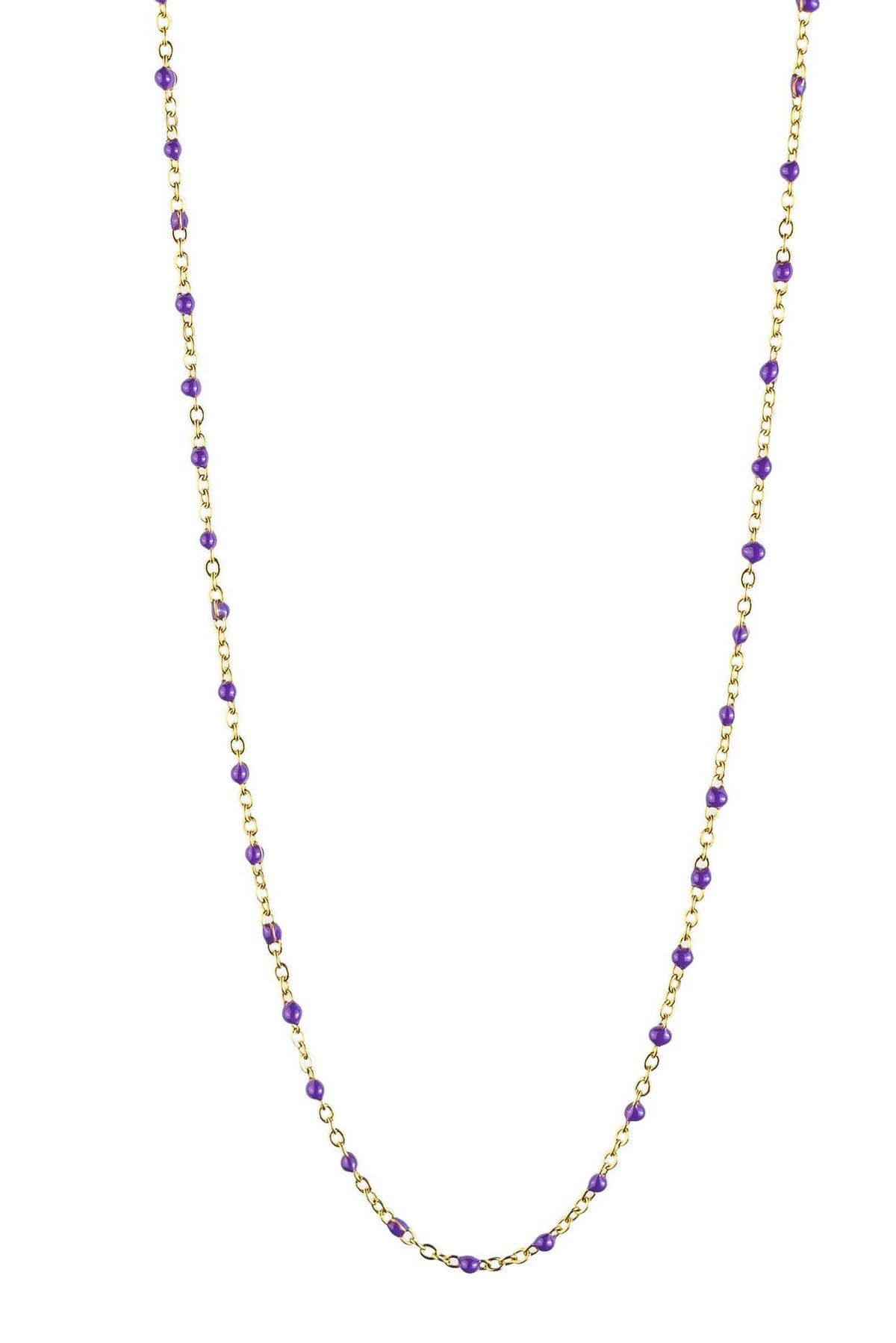 Cassette barokketting Alicia goud met multikleuren emaille
