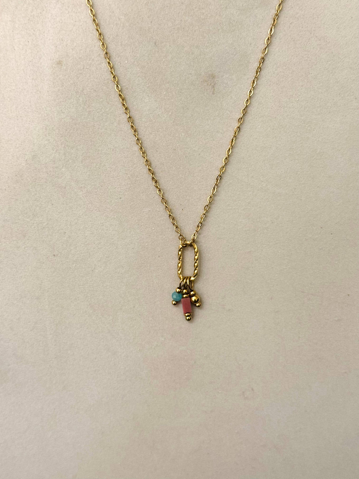 Bengi Minimal Bohem Ketting met Minerale Stenen