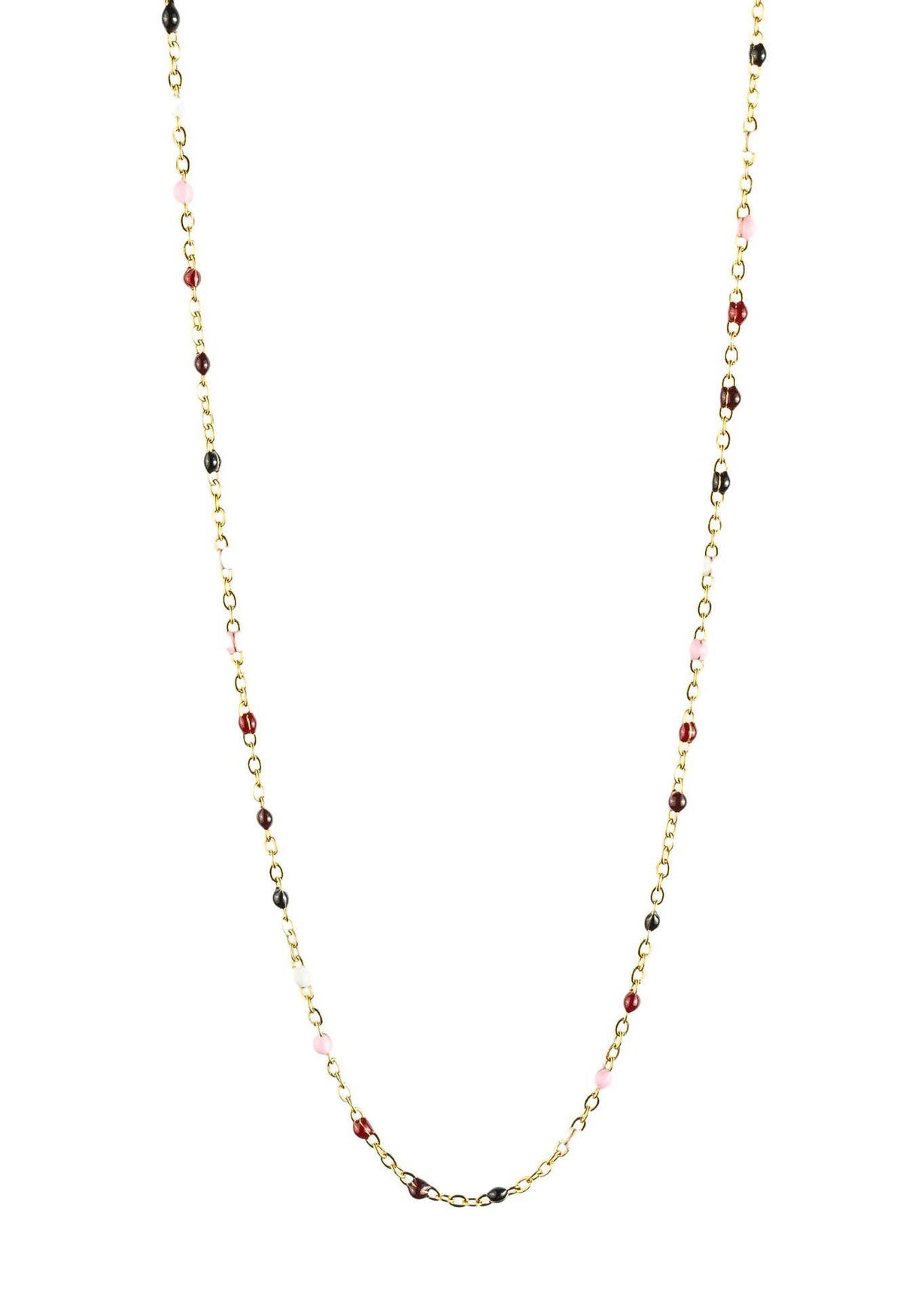 Cassette barokketting Alicia goud met multikleuren emaille