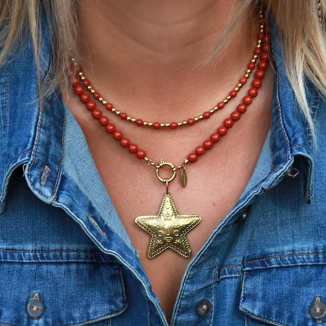 Ketting Javea baksteenkleurig