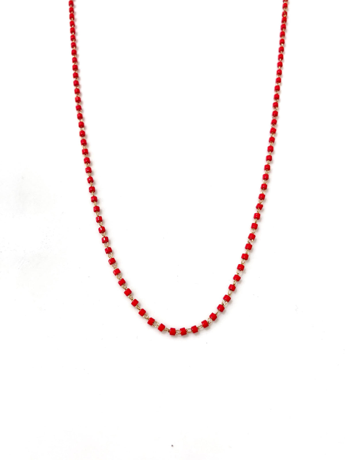 Cassette Miyuki ketting goud en multicolor