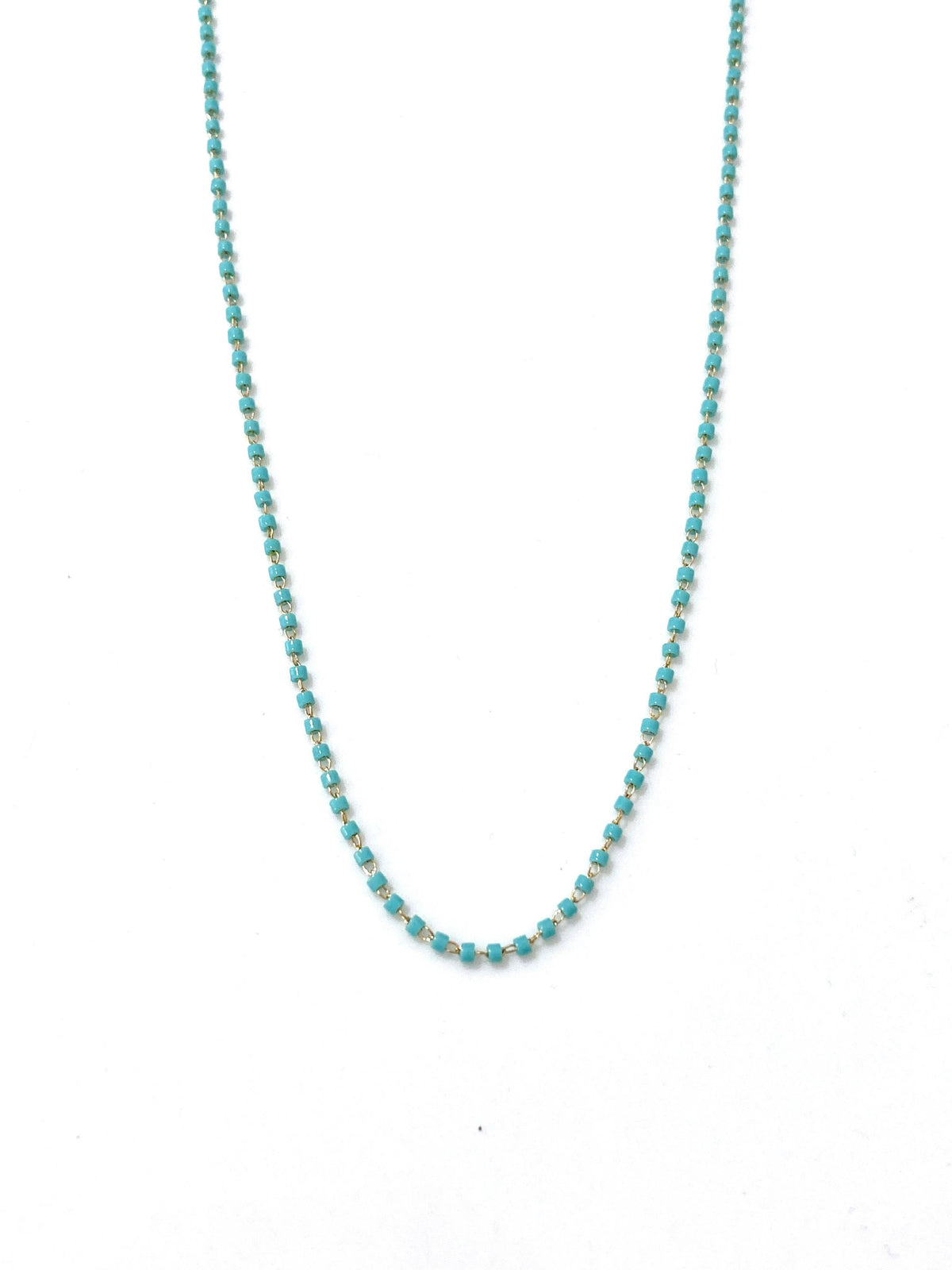 Cassette Miyuki ketting goud en multicolor