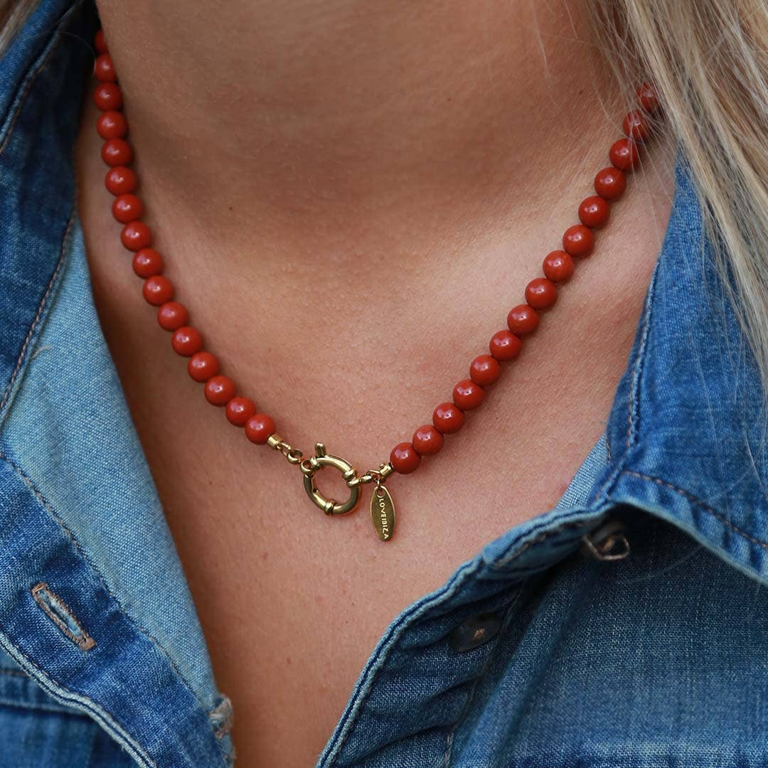 Ketting Javea baksteenkleurig